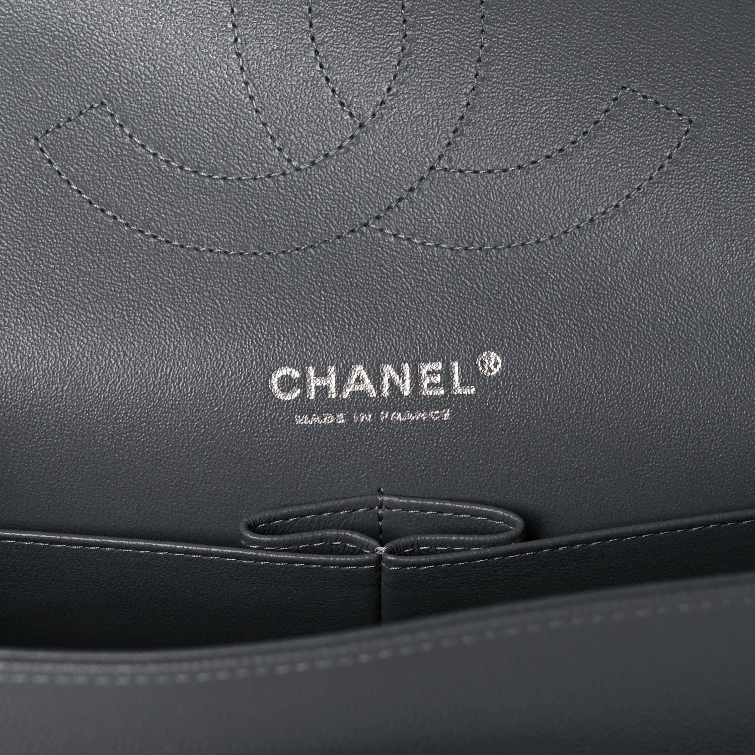 Chanel Caviar Quilted Jumbo Double Flap Grey 6 of 12
