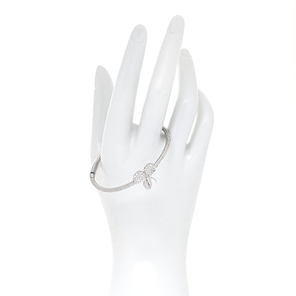 Tiffany Platinum Diamond Paper Flowers Hinged Bangle Bracelet 4 of 10
