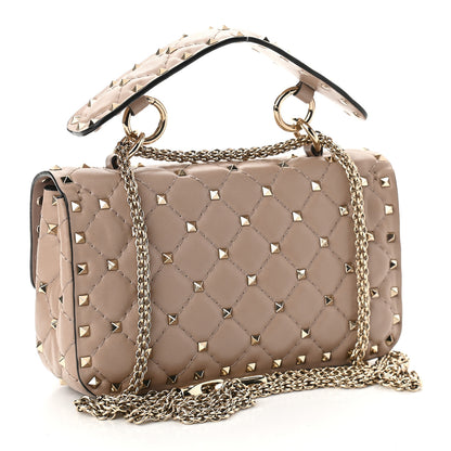 Valentino Garavani Nappa Small Rockstud Spike Shoulder Bag Poudre 3 of 8