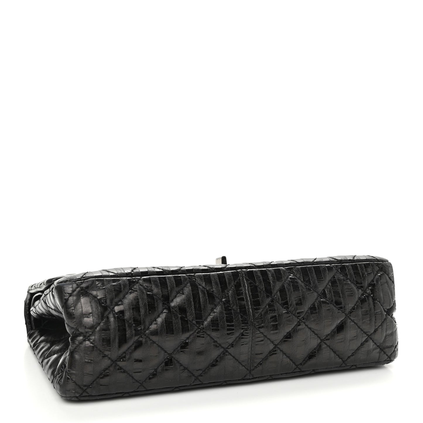 Metallic Calfskin Striped 2.55 Reissue 226 Flap Black