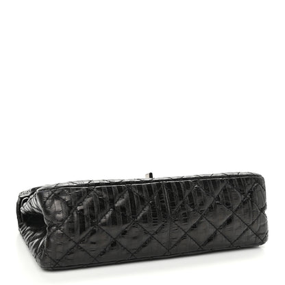 Chanel Metallic Calfskin Striped 2.55 Reissue 226 Flap Black 4 of 10
