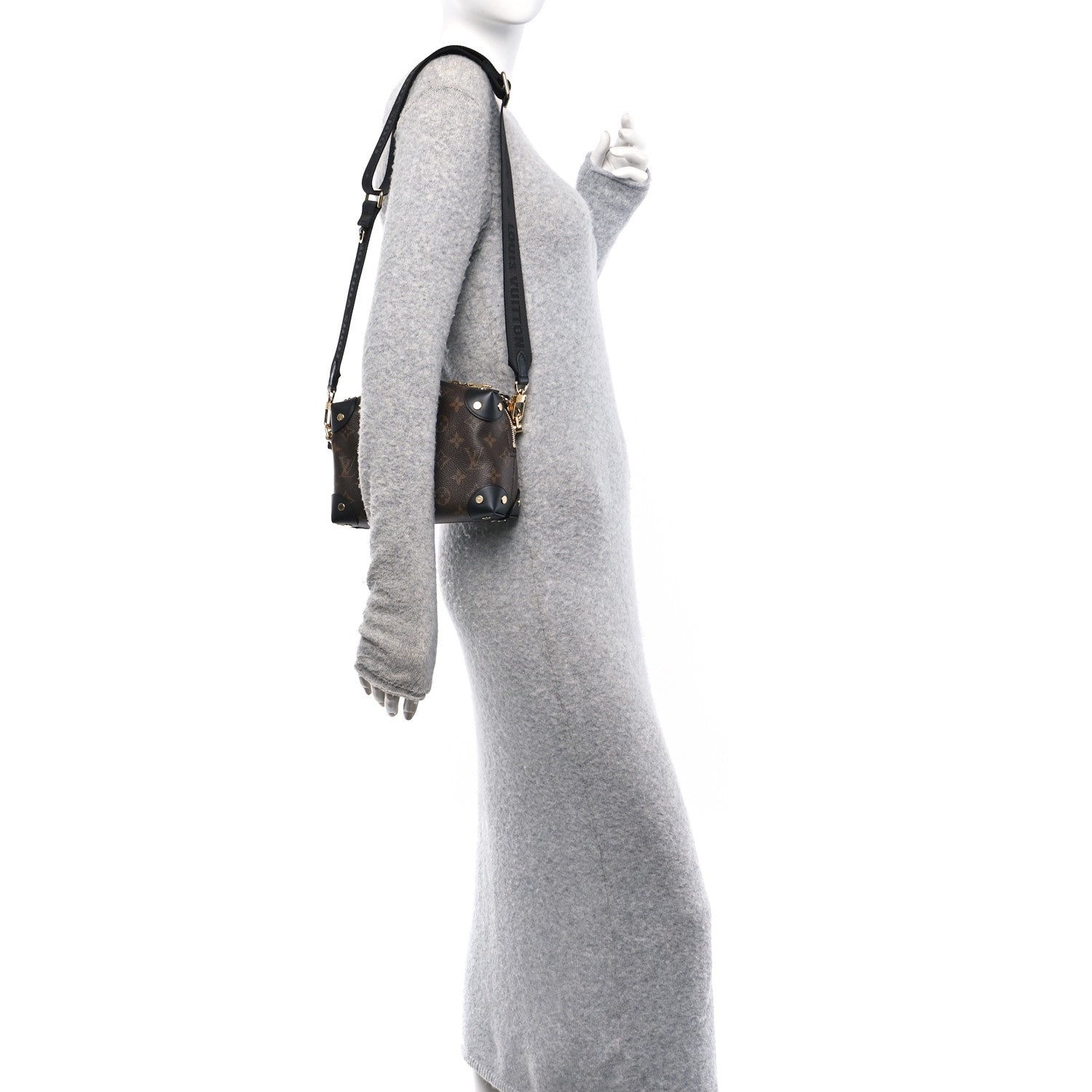 Louis Vuitton Monogram Petite Malle Souple Black 2 of 9