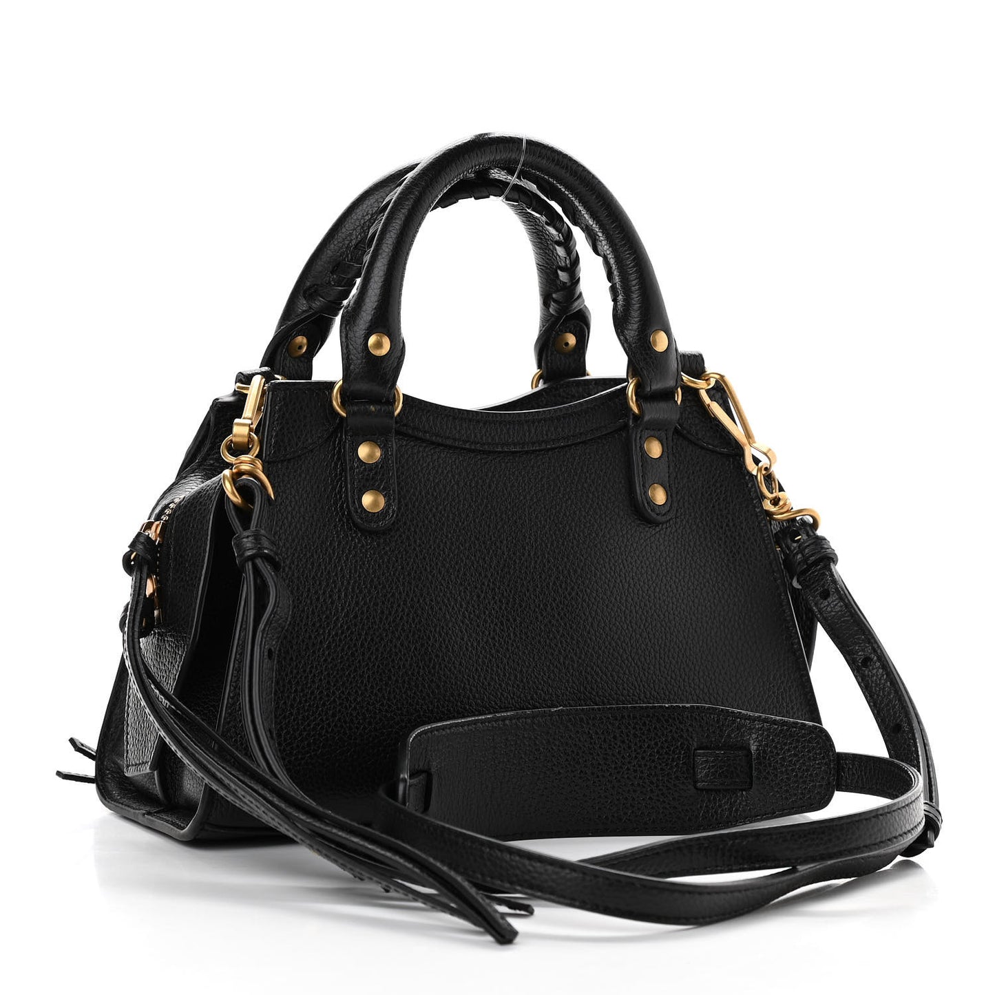 Grained Calfskin Neo Classic Gold Hardware Mini City Black
