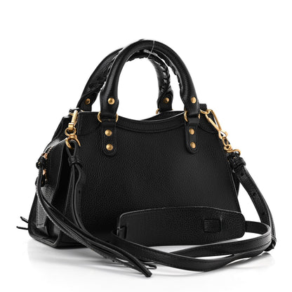 Balenciaga Grained Calfskin Neo Classic Gold Hardware Mini City Black 3 of 10