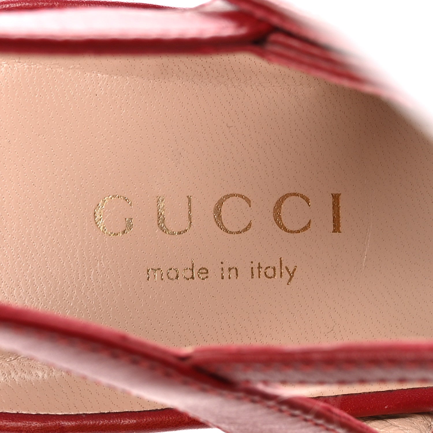 Gucci Calfskin GG Marmont Ankle Wrap 30/115mm Platform Sandals 38 Hibiscus Red 8 of 8