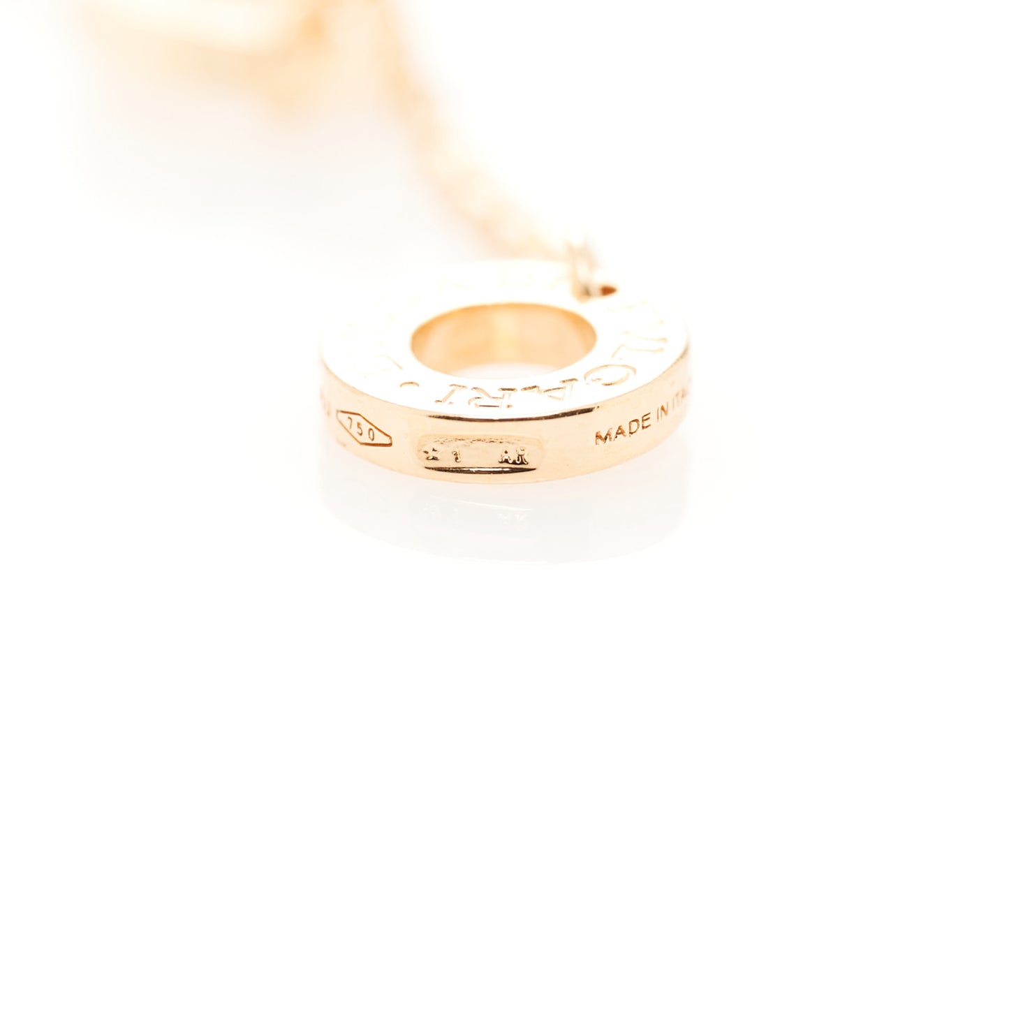 18K Rose Gold Diamond Mother of Pearl Small Divas' Dream Pendant Necklace