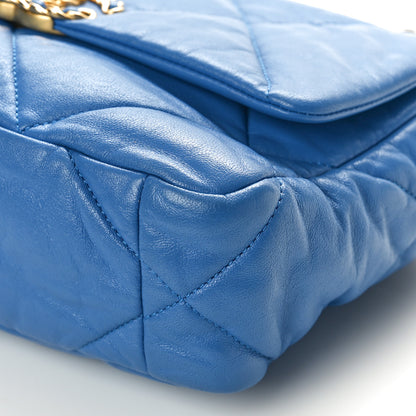 Chanel Lambskin Quilted Medium Chanel 19 Flap Blue 10 of 10