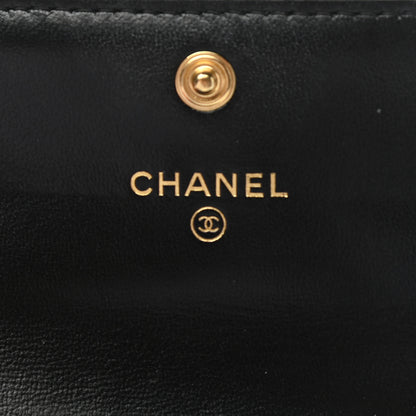 Chanel Lambskin Quilted Flap Card Holder Black 6 of 9