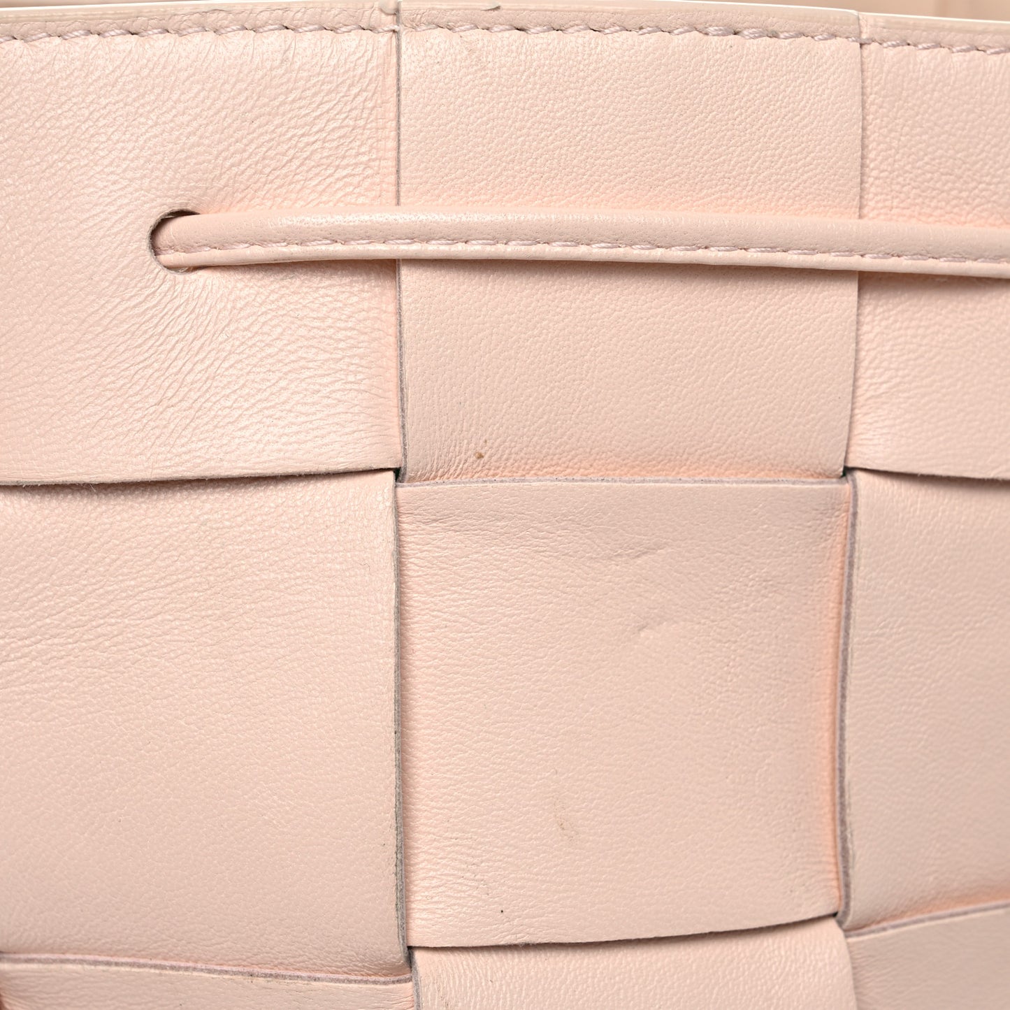 Nappa Maxi Intrecciato Cassette Bucket Bag Melon Washed