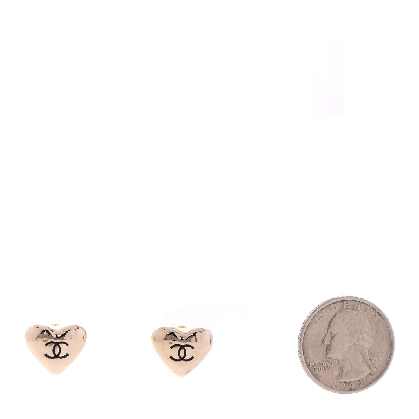 CC Heart Earrings Gold
