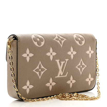 Louis Vuitton Empreinte Monogram Giant Felicie Pochette Tourterelle Creme 4 of 9