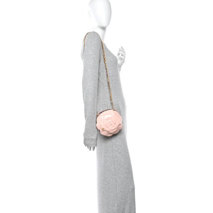 Chanel Patent Lambskin Camellia Bouquet Clutch With Chain Light Pink 2 of 11