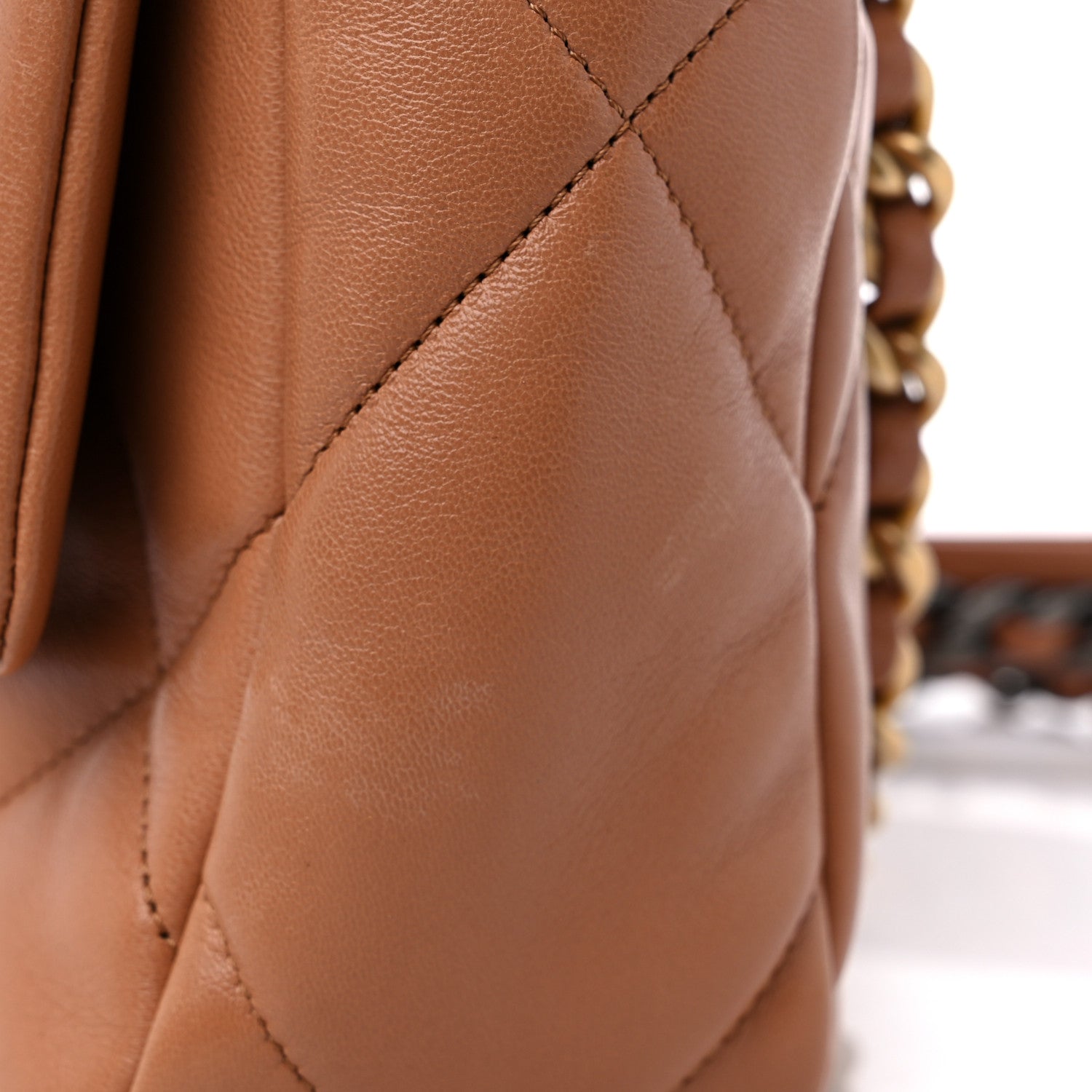 Chanel Lambskin Quilted Medium Chanel 19 Flap Brown 10 of 11