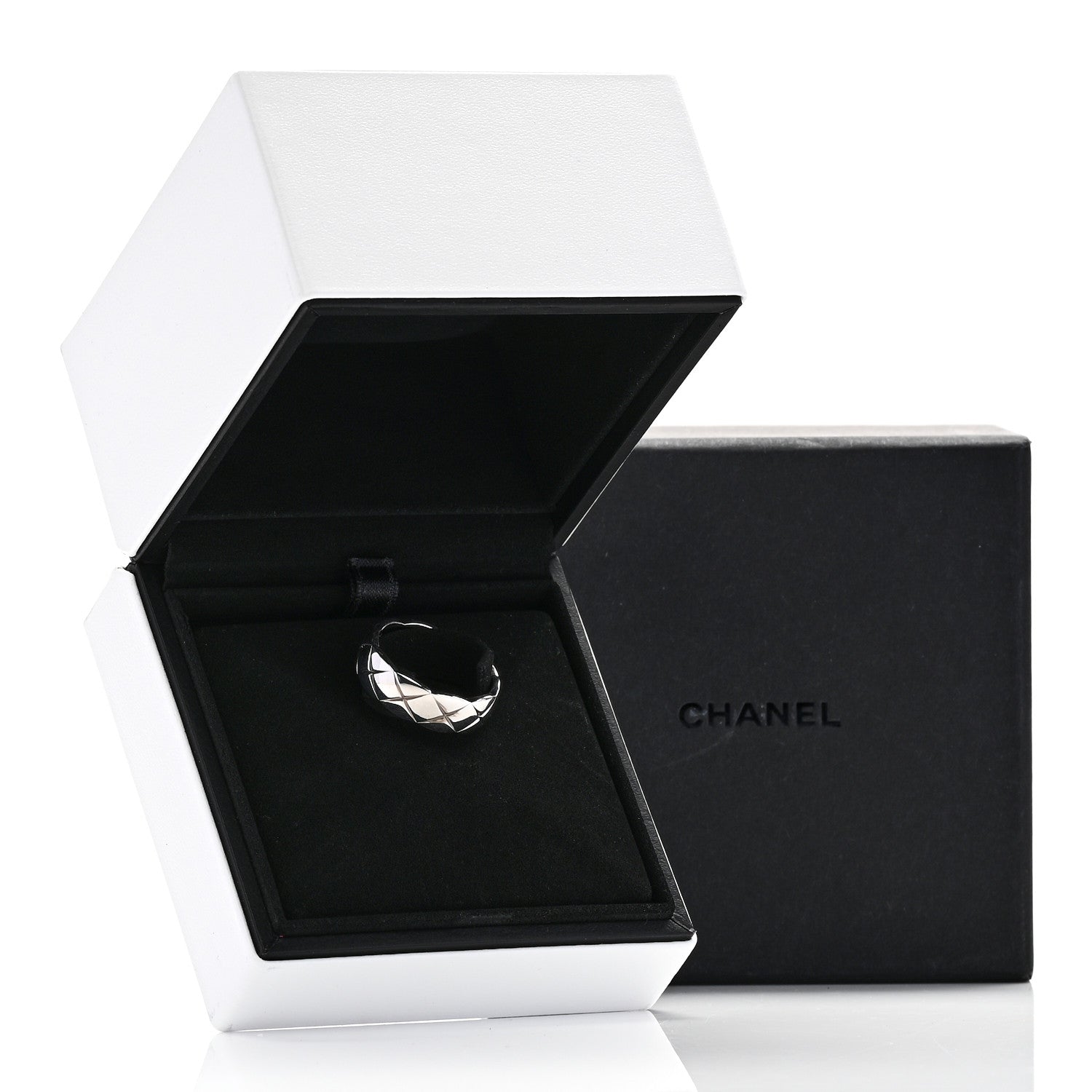 Chanel 18K White Gold Small Coco Crush Ring 62 10 7 of 7