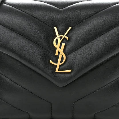 Saint Laurent Calfskin Y Quilted Monogram Toy Loulou Crossbody Bag Black 8 of 10
