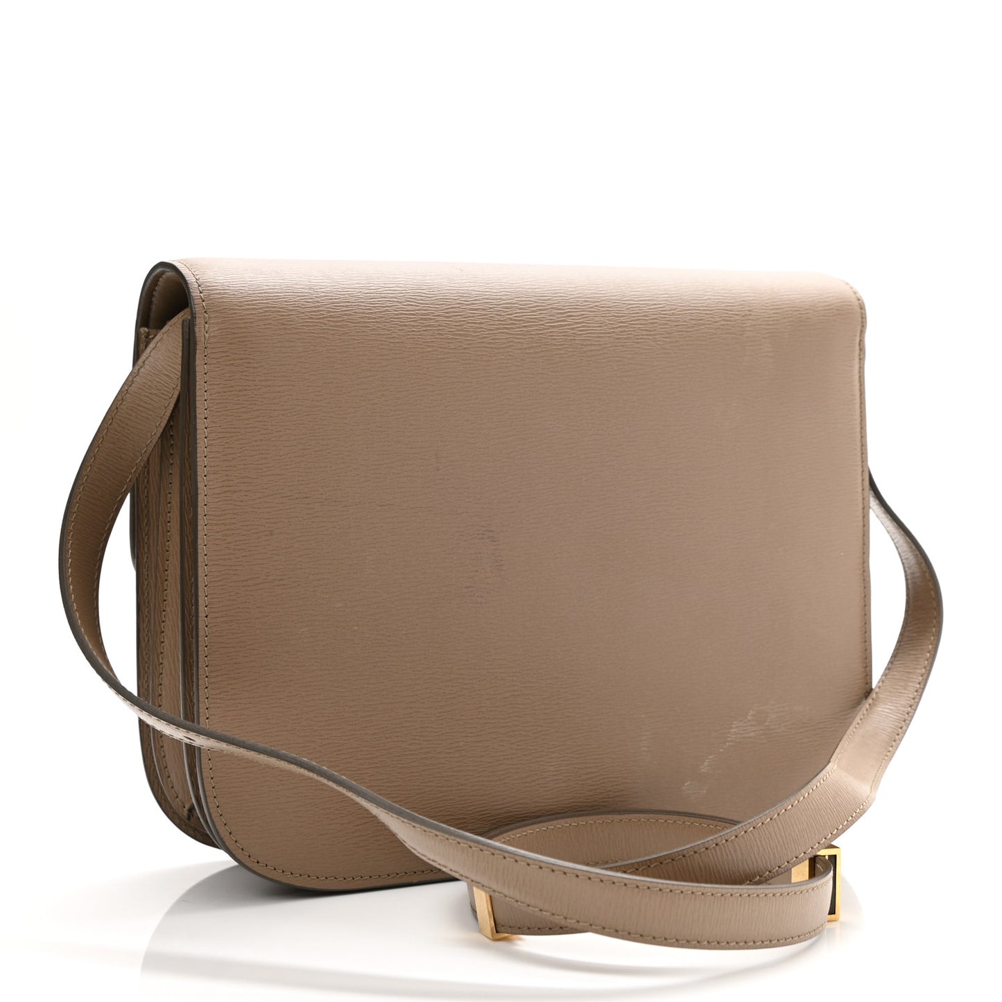 Liege Calfskin Medium Classic Box Flap Bag Taupe