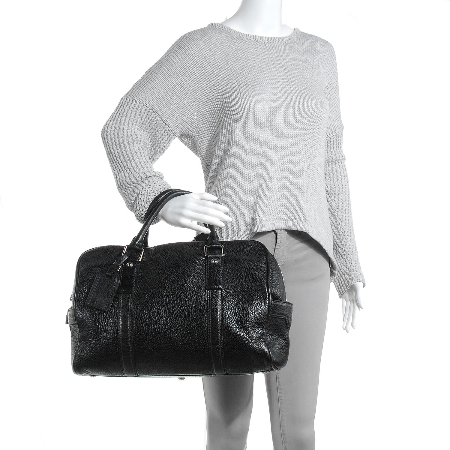 Louis Vuitton Tobago Calfskin Carryall Black 2 of 8