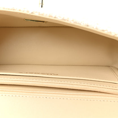 Chanel Tweed Quilted Mini Rectangular Flap Off White 5 of 9
