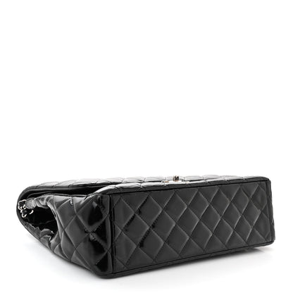 Chanel Patent Quilted Maxi Double Flap Black 4 of 11
