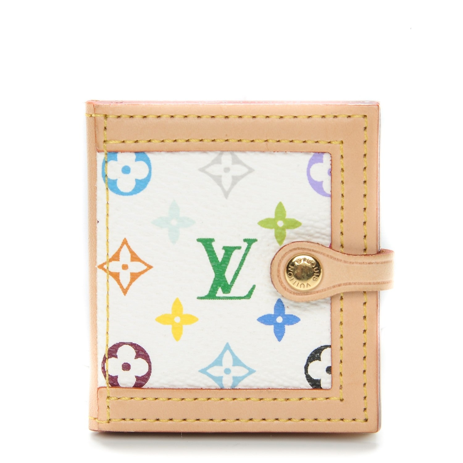 Louis Vuitton Monogram Multicolor 2 Photo Frame Wallet White 1 of 6
