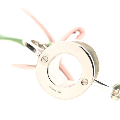 Christian Dior Metal Lambskin Jardin d'Atelier Bag Charm Songe Pink Green 3 of 3