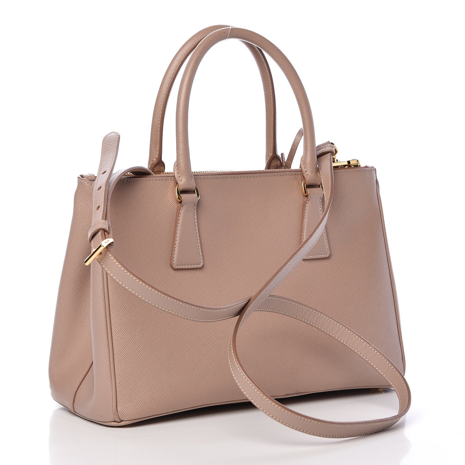 Prada Saffiano Small Galleria Double Zip Tote Cammeo 3 of 12