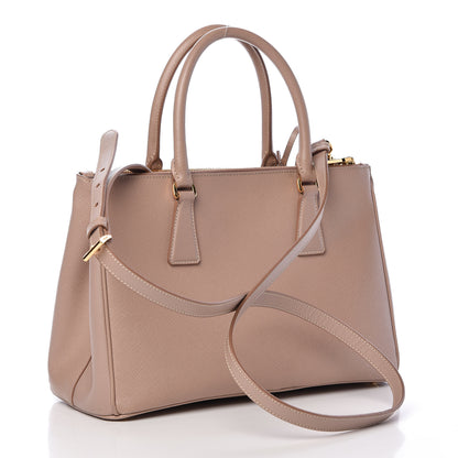 Prada Saffiano Small Galleria Double Zip Tote Cammeo 3 of 12