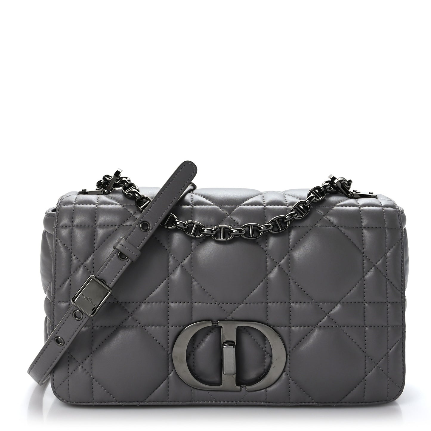 Calfskin Macrocannage Medium Caro Bag Iron Grey