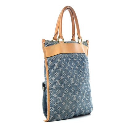 Louis Vuitton Monogram Denim Sac Plat Blue 3 of 15