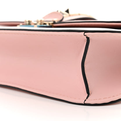 Valentino Garavani Vitello Medium Glam Lock Rockstud Flap Water Rose 9 of 11