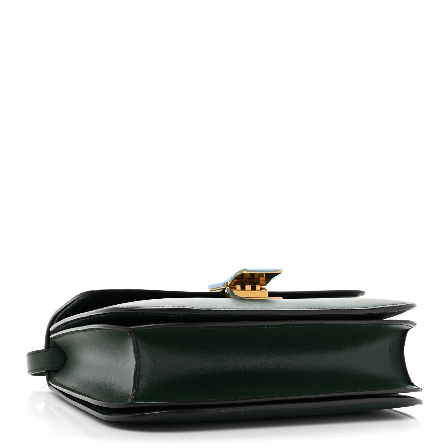 Celine Box Calfskin Medium Classic Box Flap Bag Dark Green 4 of 12