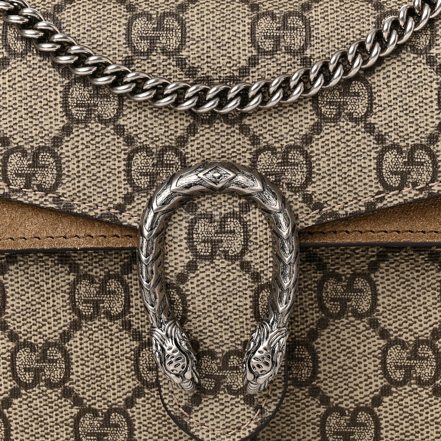 Gucci GG Supreme Monogram Mini Dionysus Top Handle Bag Taupe 8 of 13