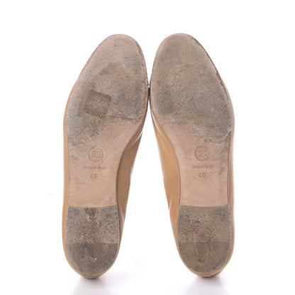 Chanel Lambskin Cap Toe CC Ballerina Flats 40 Beige 7 of 11