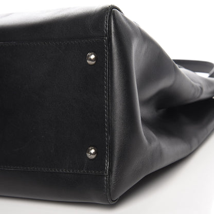 Fendi Vitello Suede Large Peekaboo Iconic Satchel Black 10 of 12
