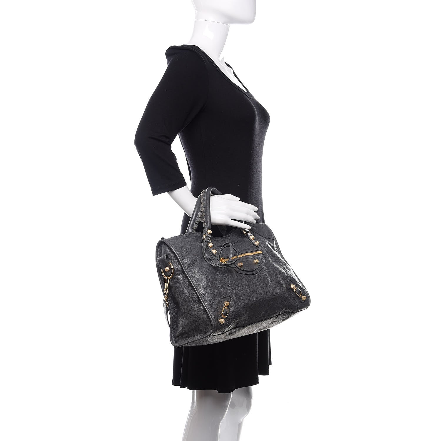 Balenciaga Agneau Giant 12 Gold Hardware City Gris Tarmac 2 of 14