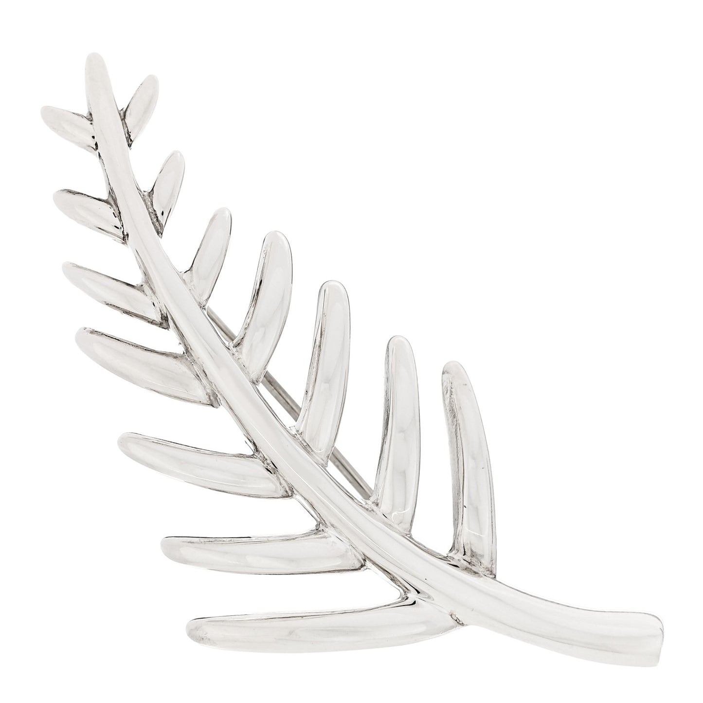 Sterling Silver Palm Leaf Brooch Pin