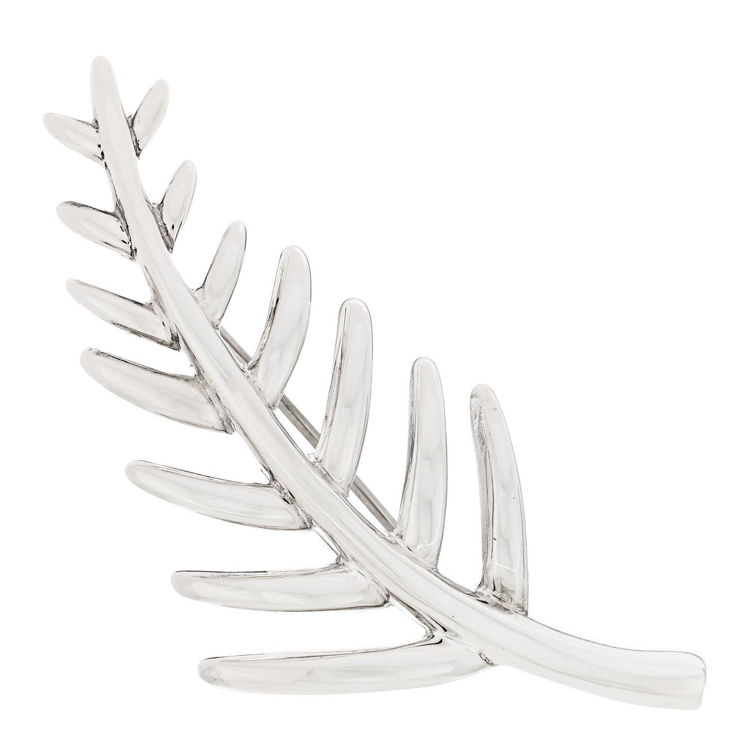 Tiffany Sterling Silver Palm Leaf Brooch Pin 1 of 5