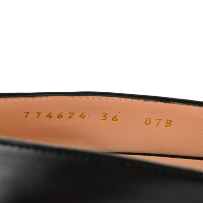Gucci Malaga Kid Horsebit 75mm Pumps 36 Black 9 of 10