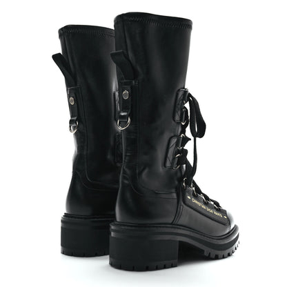 Christian Dior Lambskin Stretch D-Fight Ankle Boots 35.5 Black 4 of 10