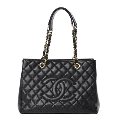 Chanel Caviar Quilted Grand Shopping Tote GST Black 1 of 14