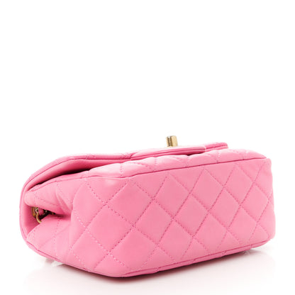 Chanel Lambskin Quilted Mini Pearl Crush Flap Pink 4 of 11