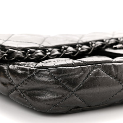 Chanel Metallic Aged Calfskin Quilted Small Chain Me Flap Black 9 of 12