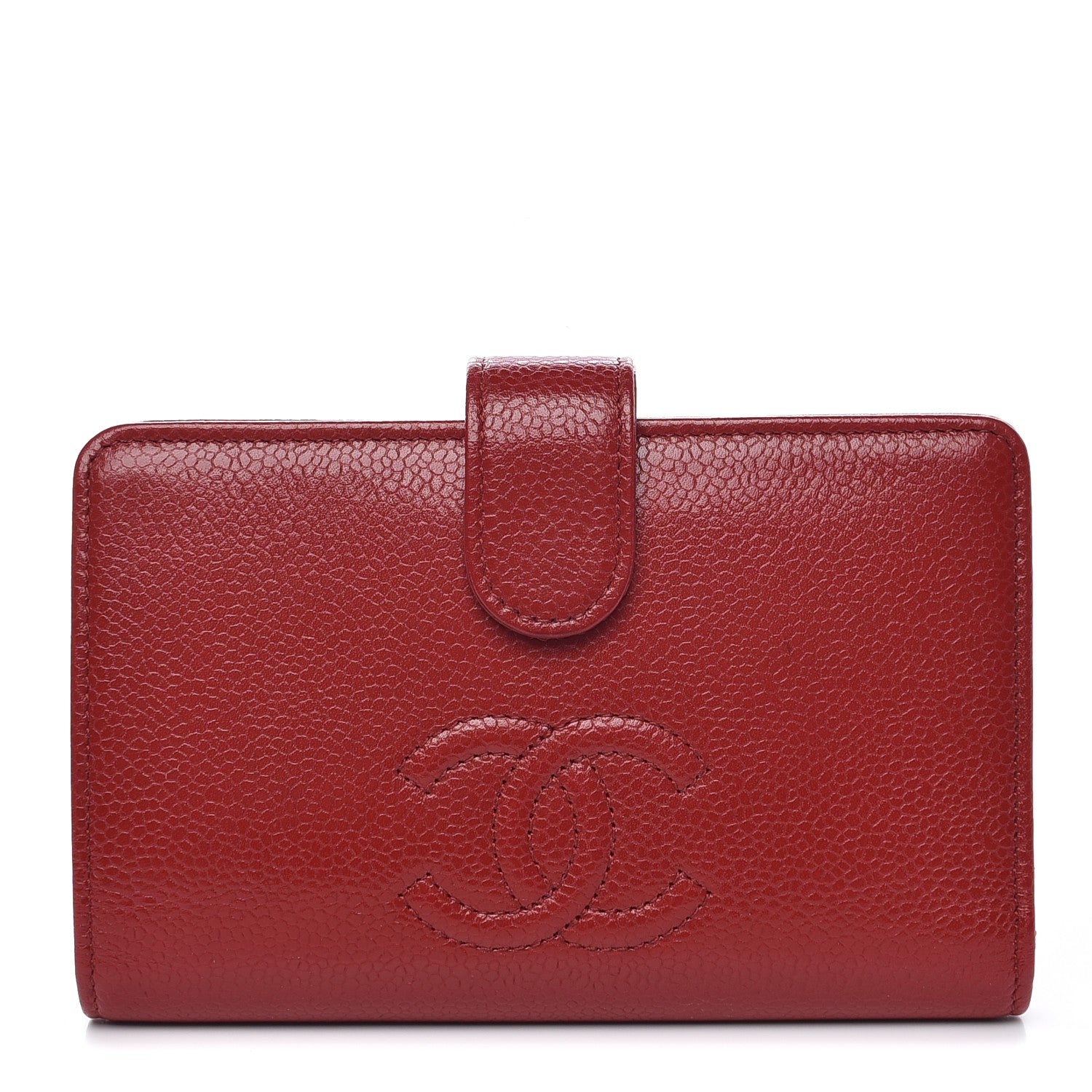 Chanel Caviar Timeless CC Zipped Pocket Wallet Red 1 of 15