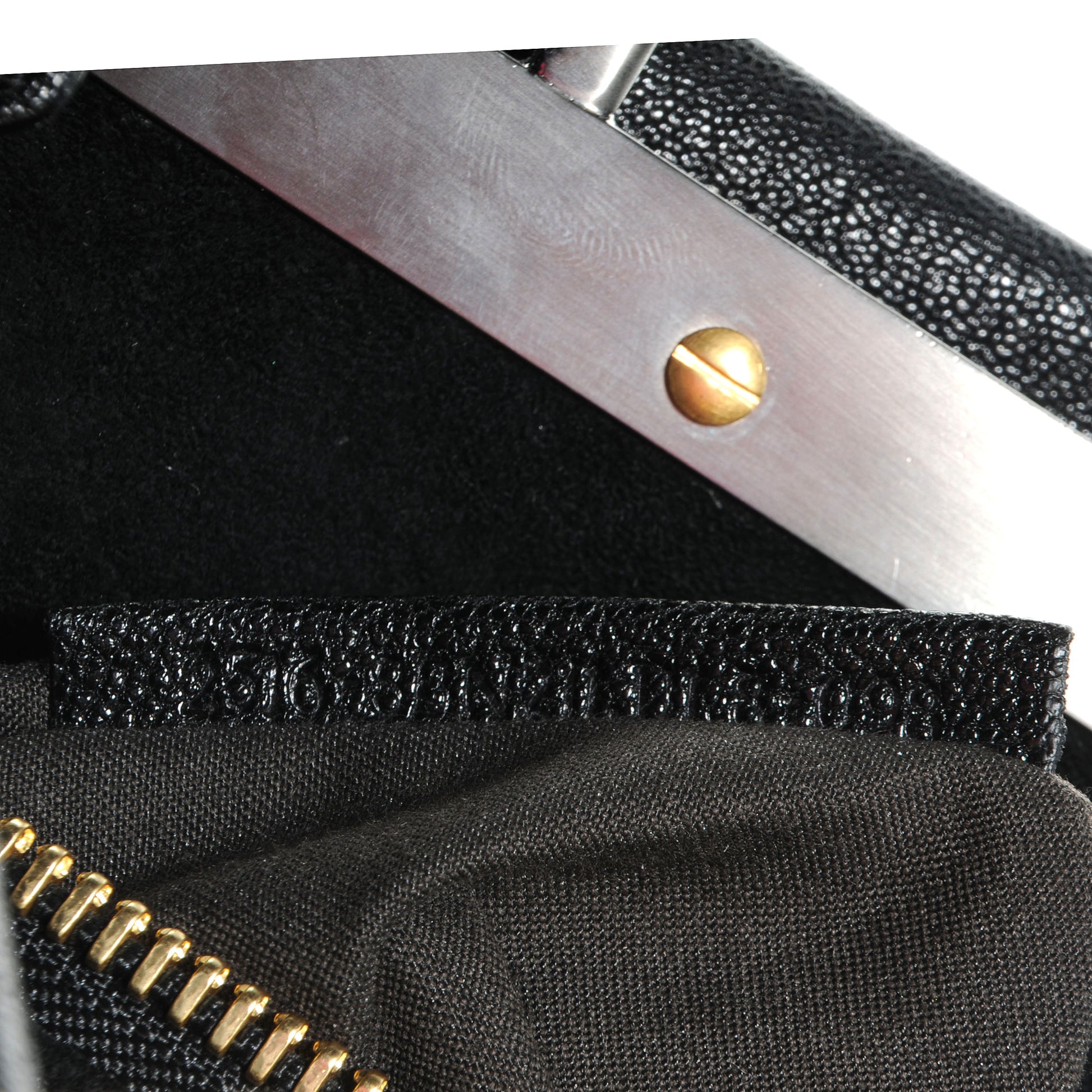 Fendi Goatskin Medium Peekaboo Iconic Satchel Black 9 of 9