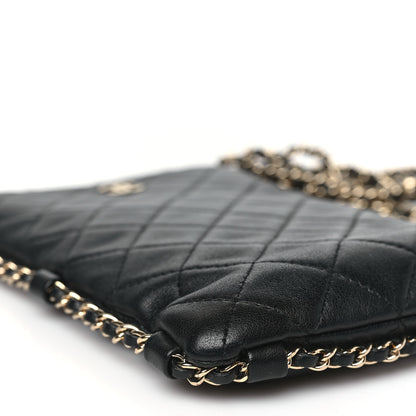 Chanel Lambskin Quilted Tech Take Away Clutch Black 9 of 10