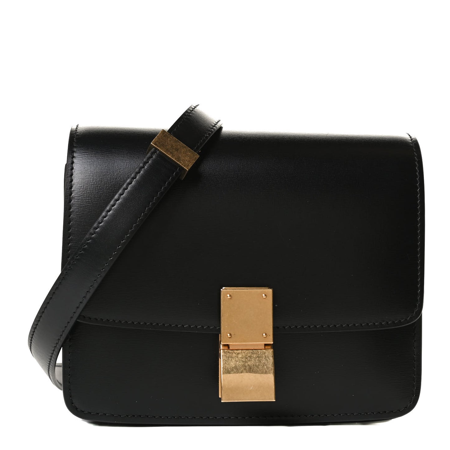 Box Calfskin Small Classic Box Flap Bag Black