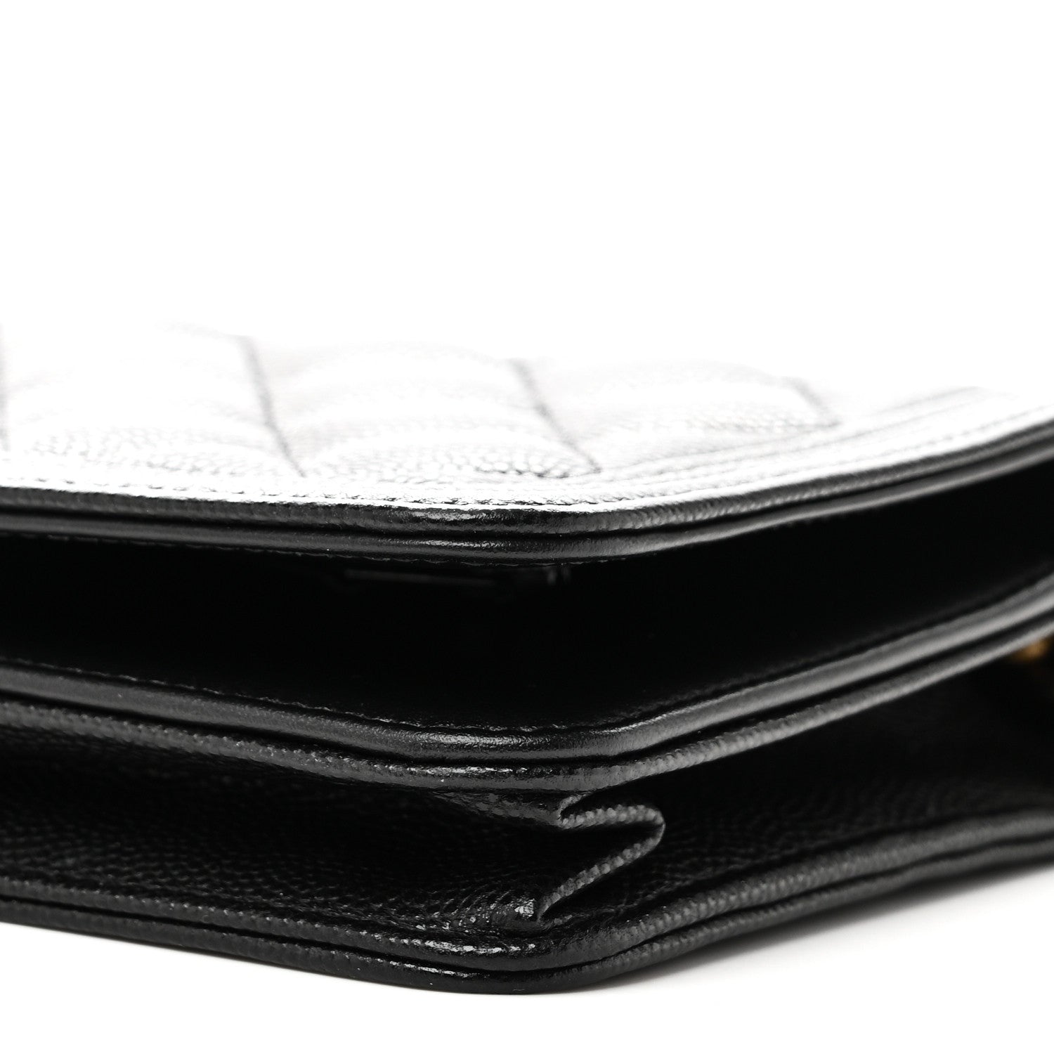 Chanel Caviar Quilted Boy Wallet On Chain WOC Black 10 of 10