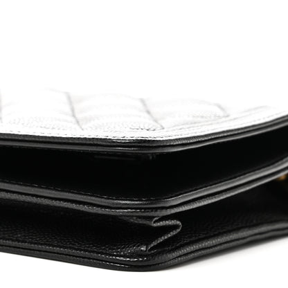 Chanel Caviar Quilted Boy Wallet On Chain WOC Black 10 of 10