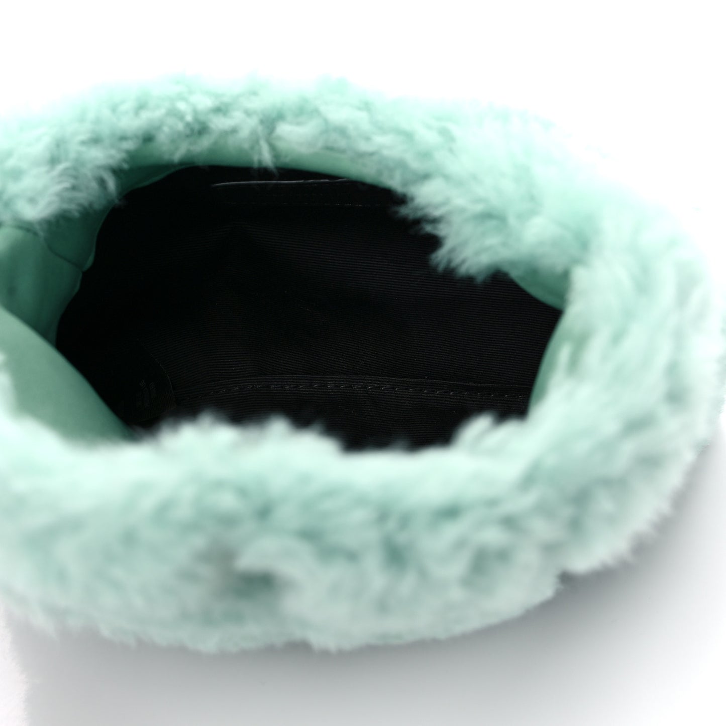 Shearling Quilted Monogram Loulou Puffer Pouch Clutch Iced Mint
