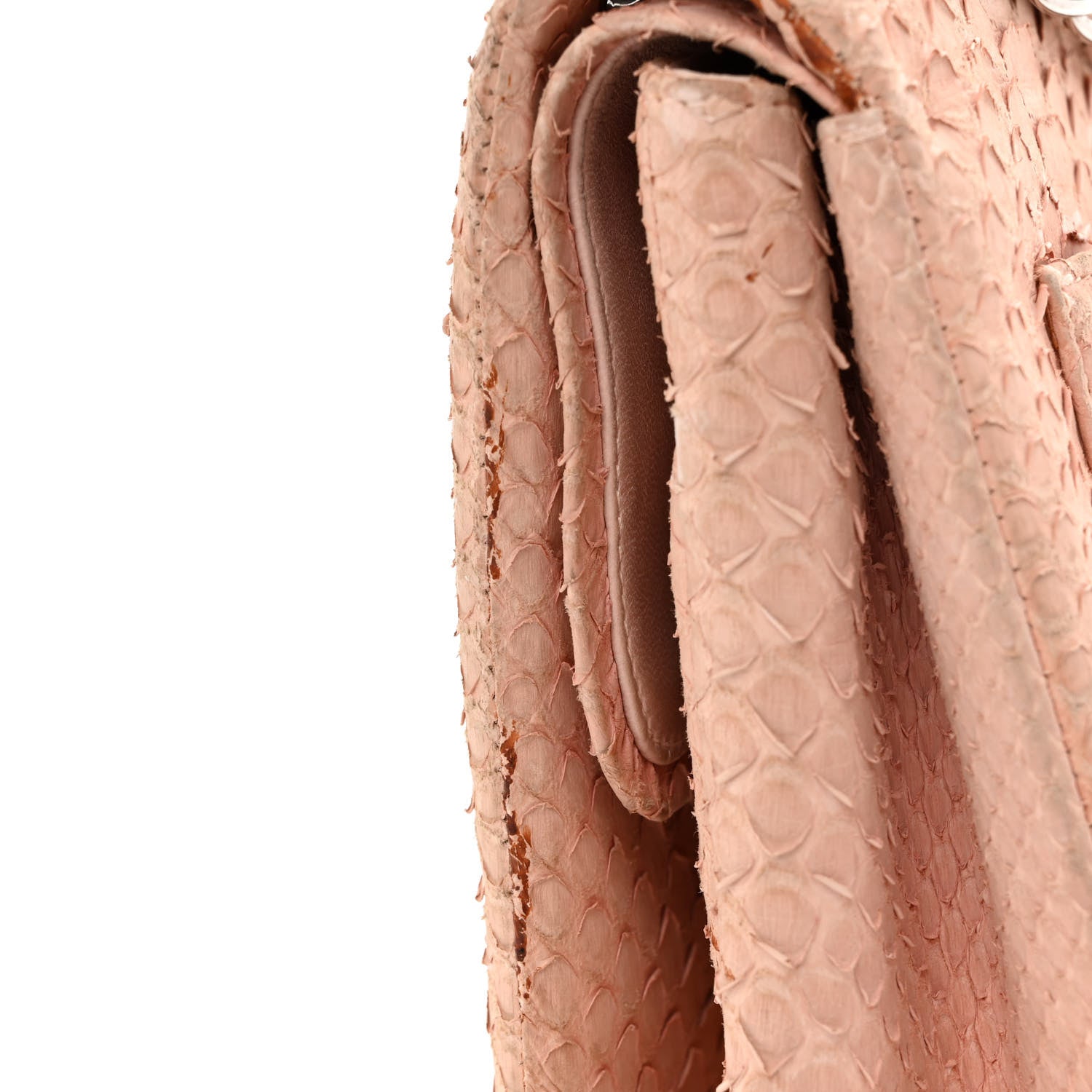Chanel Snakeskin Maxi Double Flap Pink 16 of 18